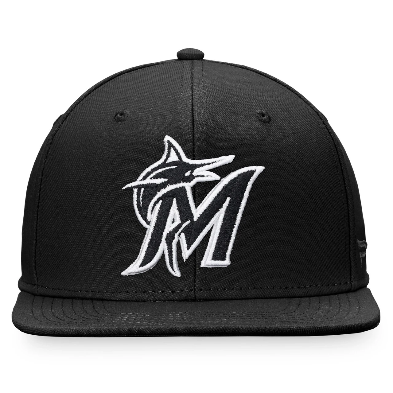 Men's Miami Marlins Fanatics Branded Black Snapback Hat - Image 2