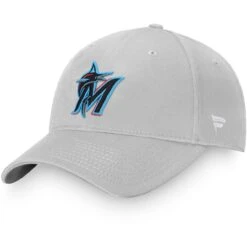 Men's Miami Marlins Fanatics Branded Gray Core Snapback Hat