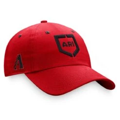 Men's Arizona Diamondbacks Fanatics Branded Red Iconic Home Plate Adjustable Hat