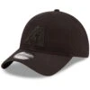Men's Arizona Diamondbacks New Era Black On Black Core Classic 2.0 9TWENTY Adjustable Hat