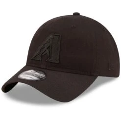 Men's Arizona Diamondbacks New Era Black On Black Core Classic 2.0 9TWENTY Adjustable Hat