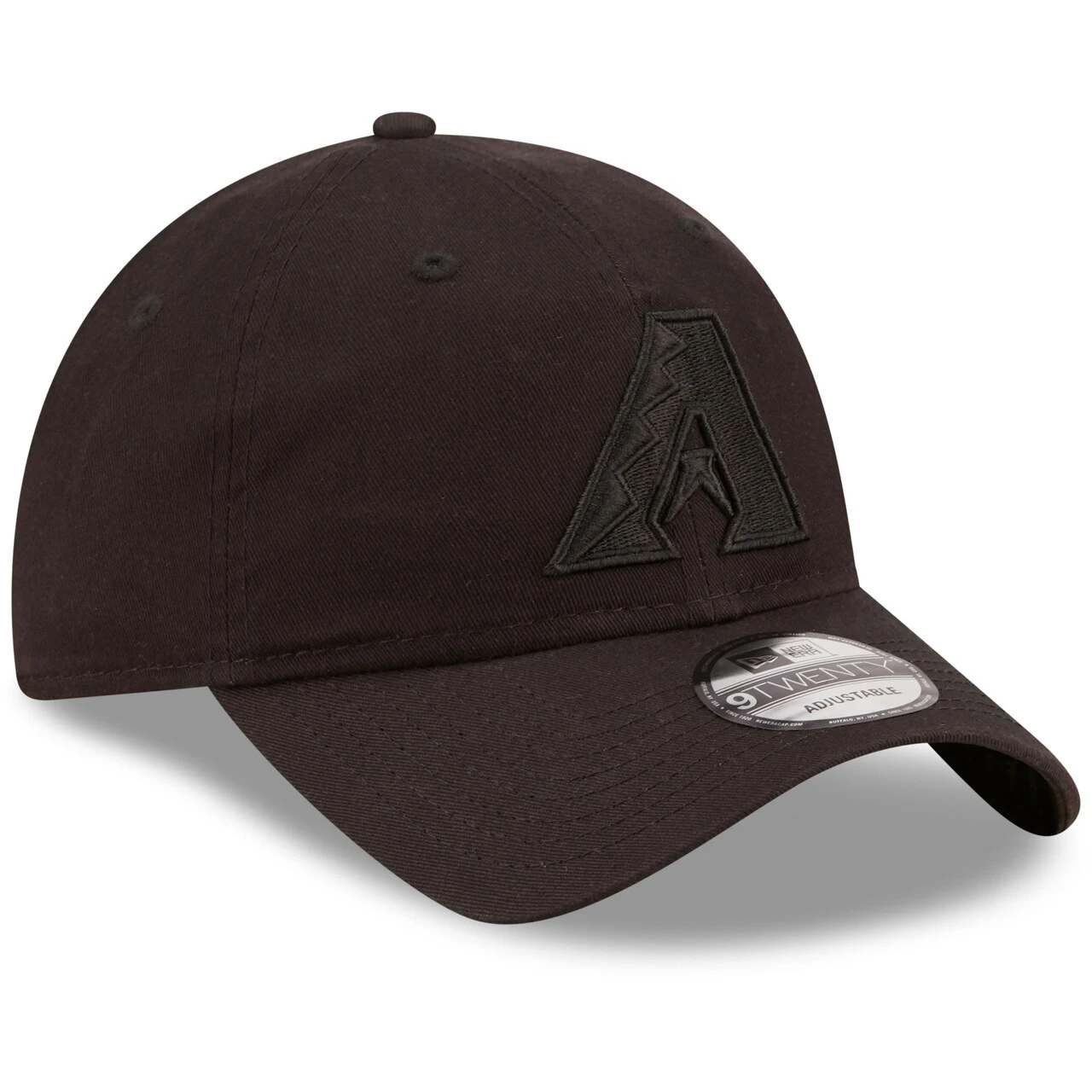 Men's Arizona Diamondbacks New Era Black On Black Core Classic 2.0 9TWENTY Adjustable Hat - Image 3
