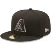 Men's Arizona Diamondbacks New Era Black On Black Dub 59FIFTY Fitted Hat