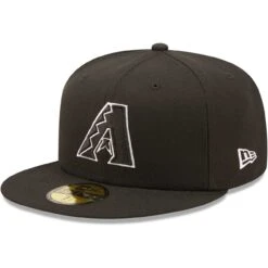 Men's Arizona Diamondbacks New Era Black On Black Dub 59FIFTY Fitted Hat