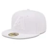 Men's Arizona Diamondbacks New Era White On White 59FIFTY Fitted Hat
