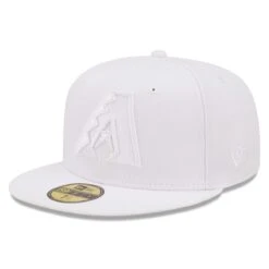Men's Arizona Diamondbacks New Era White On White 59FIFTY Fitted Hat