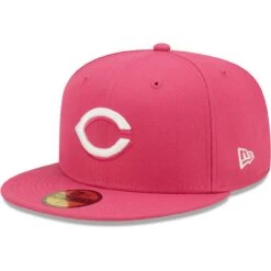 Men's Cincinnati Reds New Era Beetroot Logo 59FIFTY Fitted Hat