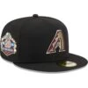 Men's Arizona Diamondbacks New Era Black 20th Anniversary Spring Training Botanical 59FIFTY Fitted Hat