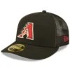Men's Arizona Diamondbacks New Era Black Authentic Collection Mesh Back Low Profile 59FIFTY Fitted Hat