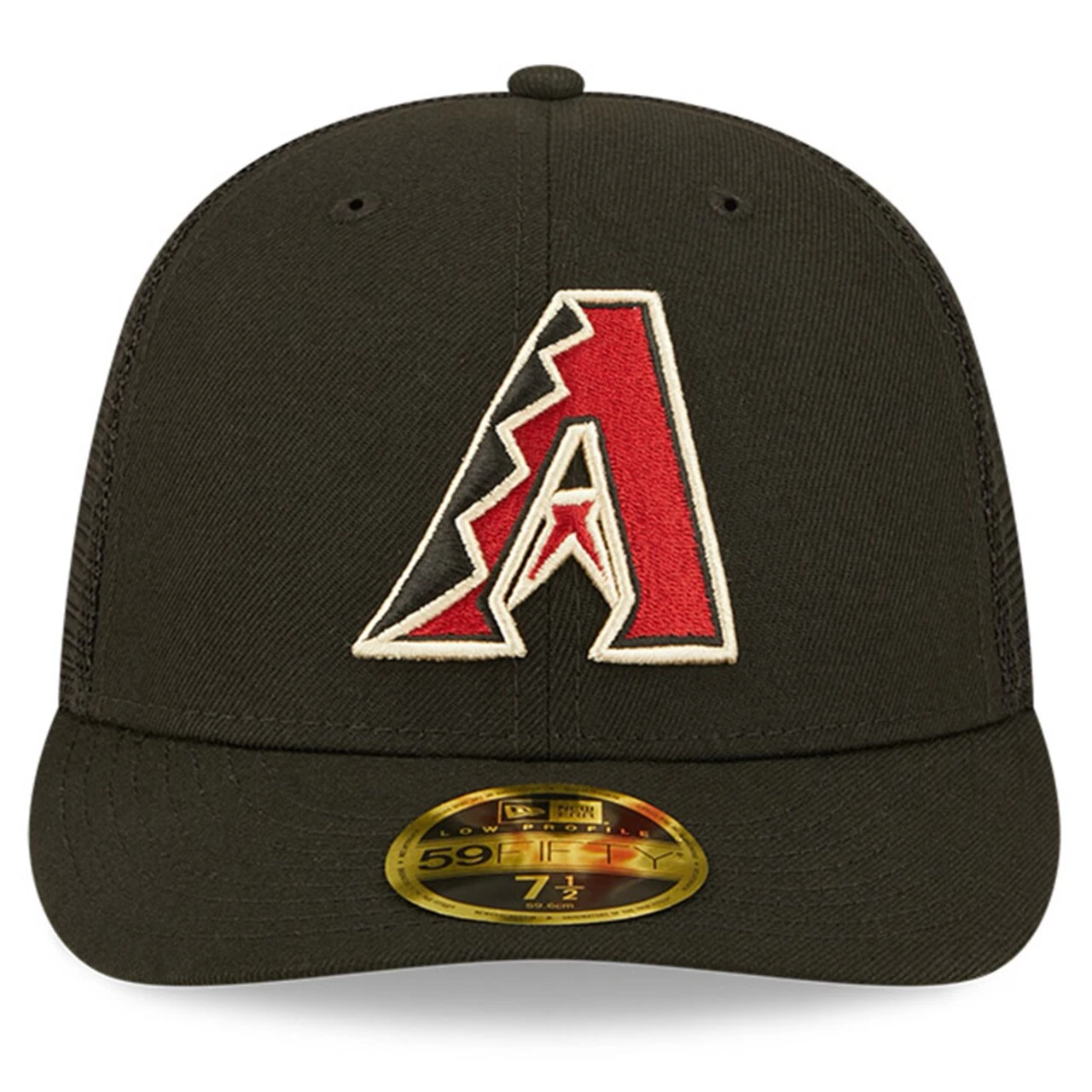 Men's Arizona Diamondbacks New Era Black Authentic Collection Mesh Back Low Profile 59FIFTY Fitted Hat - Image 2