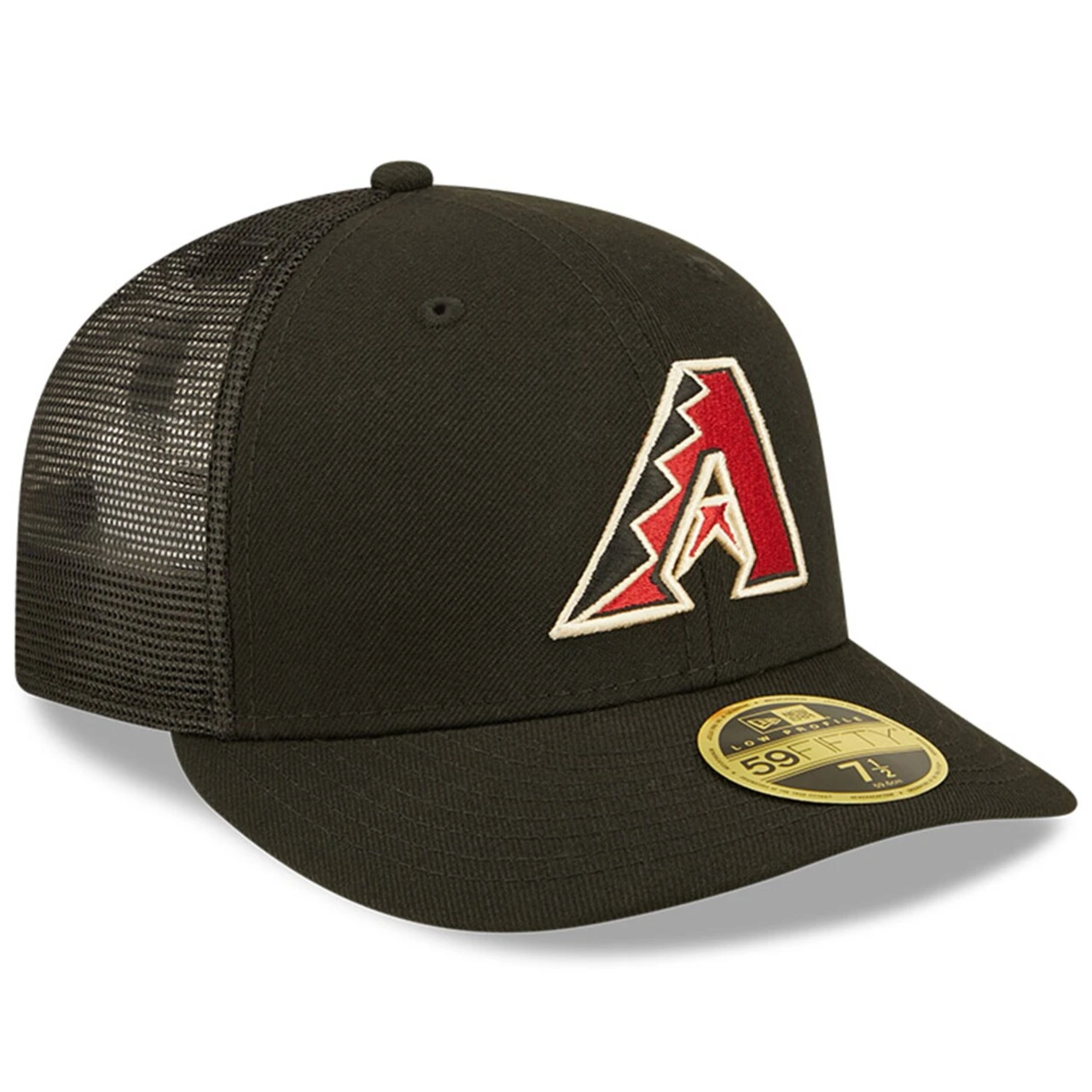 Men's Arizona Diamondbacks New Era Black Authentic Collection Mesh Back Low Profile 59FIFTY Fitted Hat - Image 3