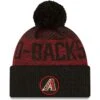 Men's Arizona Diamondbacks New Era Black Authentic Collection Sport Cuffed Knit Hat With Pom