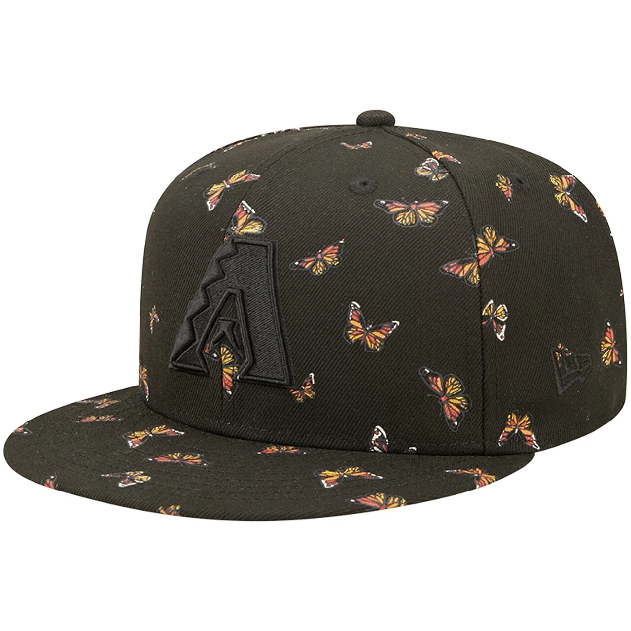 Men's Arizona Diamondbacks New Era Black Flutter 59FIFTY Fitted Hat