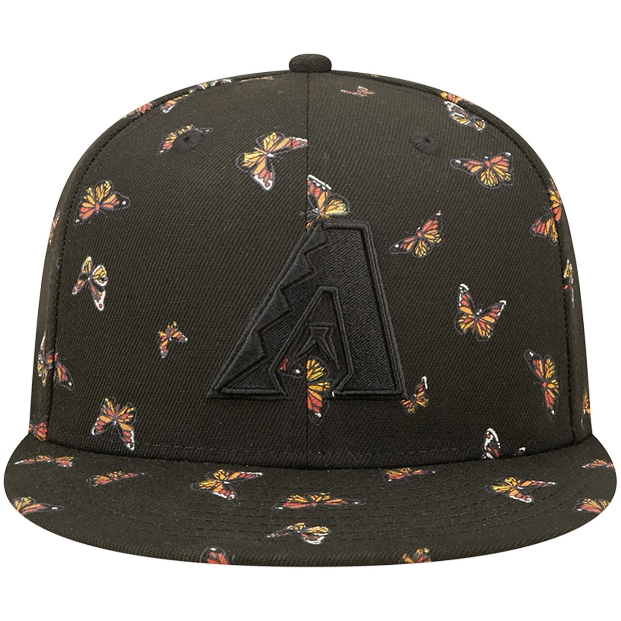 Men's Arizona Diamondbacks New Era Black Flutter 59FIFTY Fitted Hat - Image 2