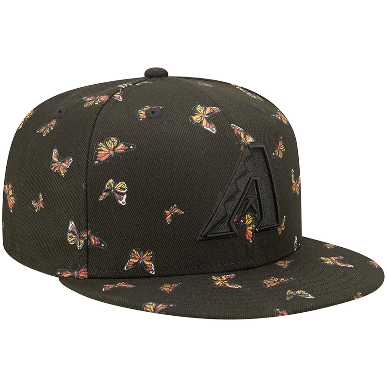 Men's Arizona Diamondbacks New Era Black Flutter 59FIFTY Fitted Hat - Image 3