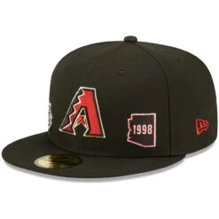 Men's Arizona Diamondbacks New Era Black Identity 59FIFTY Fitted Hat