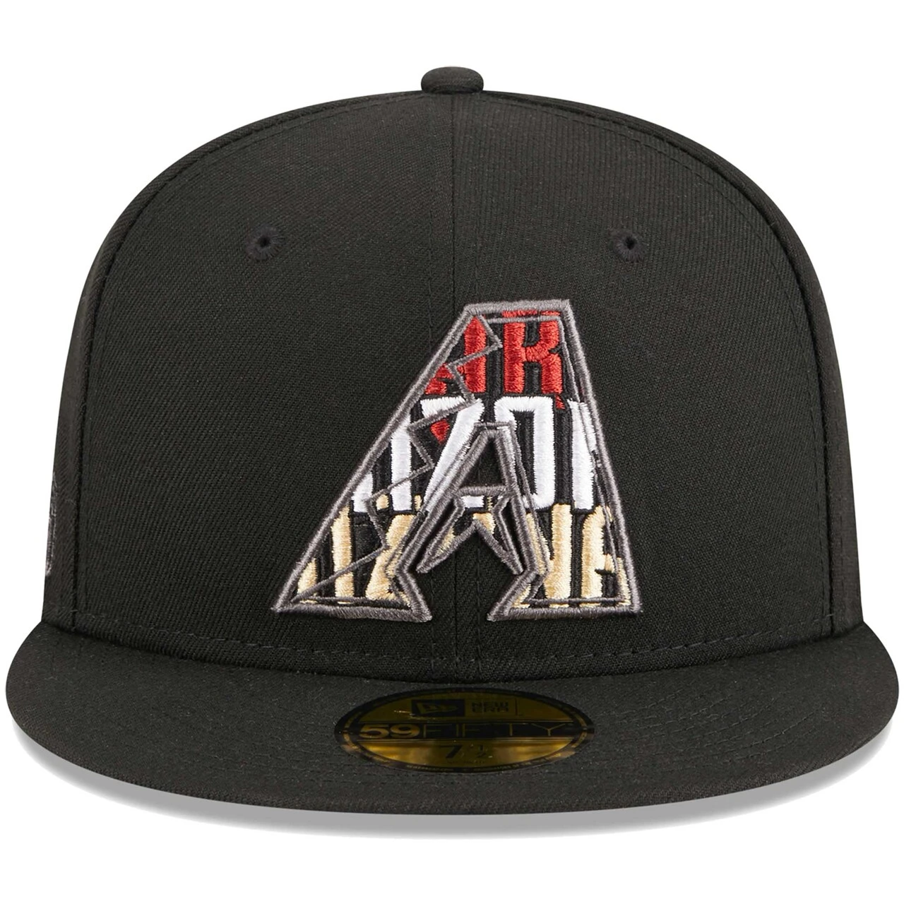 Men's Arizona Diamondbacks New Era Black Script Fill 59FIFTY Fitted Hat - Image 2