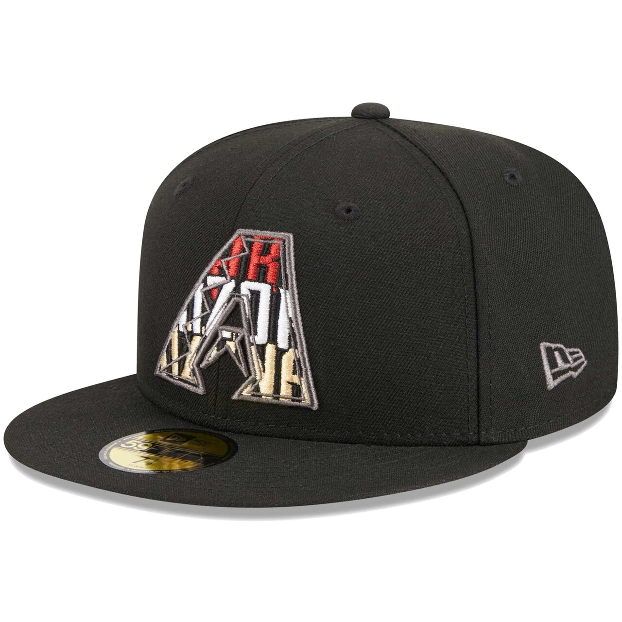 Men's Arizona Diamondbacks New Era Black Script Fill 59FIFTY Fitted Hat - Image 3