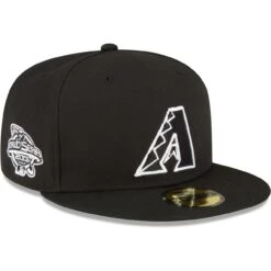 Men's Arizona Diamondbacks New Era Black Sidepatch 59FIFTY Fitted Hat