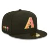 Men's Arizona Diamondbacks New Era Black Summer Sherbet 59FIFTY Fitted Hat