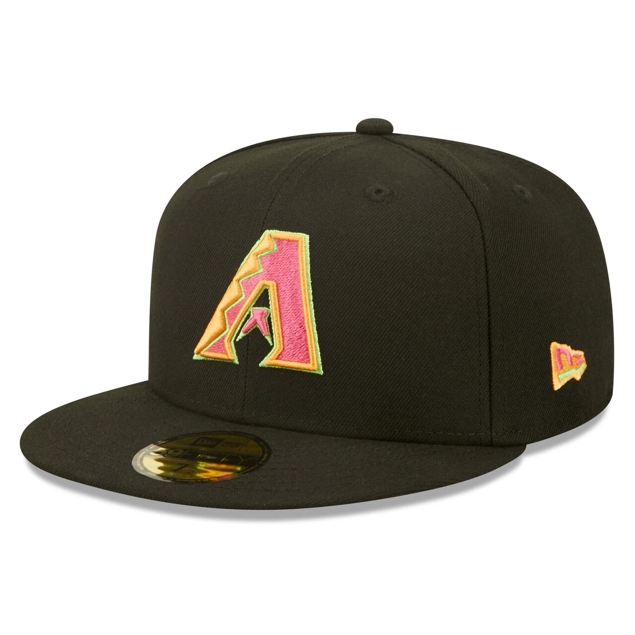 Men's Arizona Diamondbacks New Era Black Summer Sherbet 59FIFTY Fitted Hat - Image 3