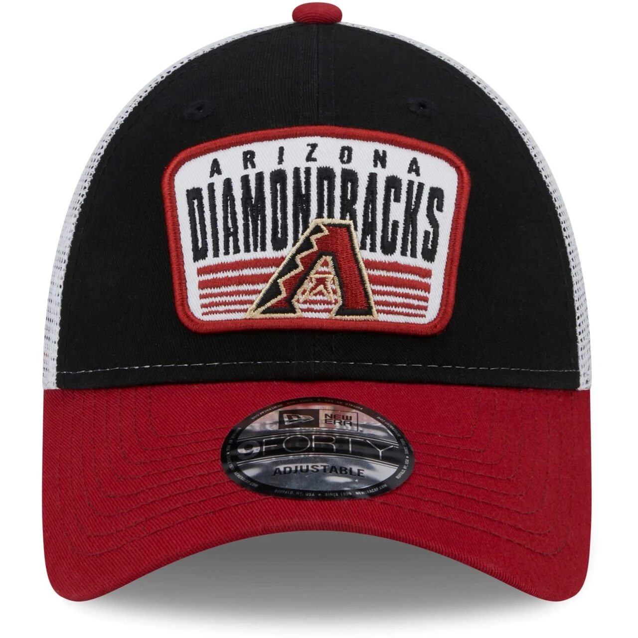 Men's Arizona Diamondbacks New Era Black Two-Tone Patch 9FORTY Snapback Hat - Image 2