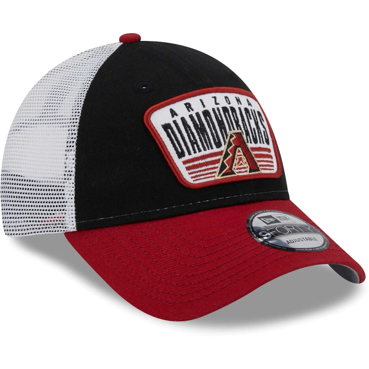 Men's Arizona Diamondbacks New Era Black Two-Tone Patch 9FORTY Snapback Hat - Image 3
