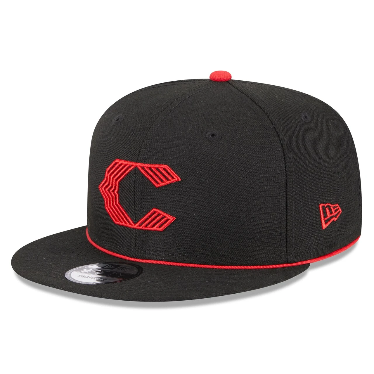 Men's Cincinnati Reds New Era Black 2023 City Connect 9FIFTY Snapback Adjustable Hat