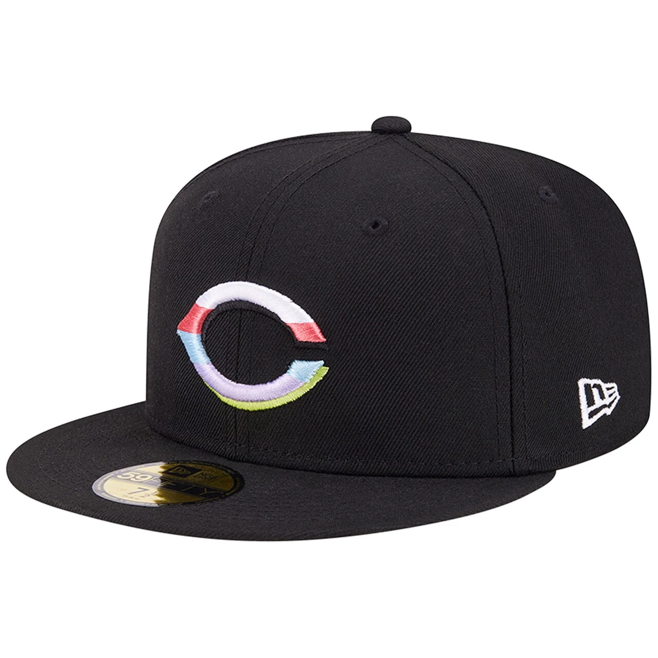 Men's Cincinnati Reds New Era Black Multi-Color Pack 59FIFTY Fitted Hat - Image 3