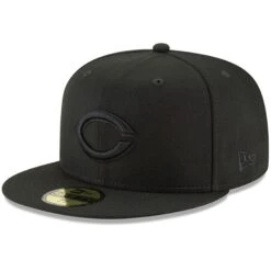 Men's Cincinnati Reds New Era Black Primary Logo Basic 59FIFTY Fitted Hat