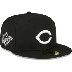 Men's Cincinnati Reds New Era Black Sidepatch 59FIFTY Fitted Hat