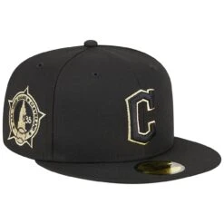 Men's Cleveland Guardians New Era Black 2023 59FIFTY Day Fitted Hat