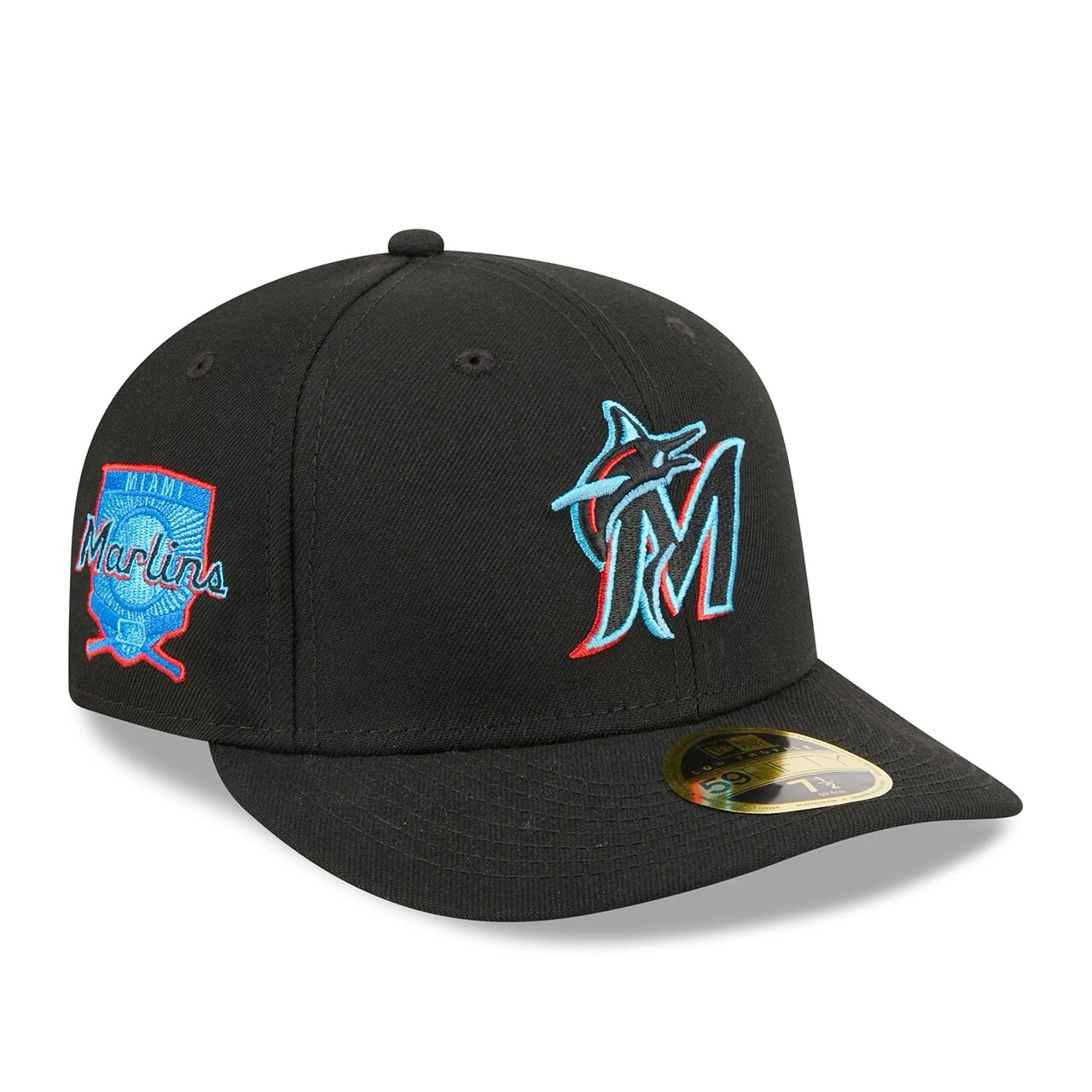 Men's Miami Marlins New Era Black 2023 MLB Father's Day Low Profile 59FIFTY Fitted Hat