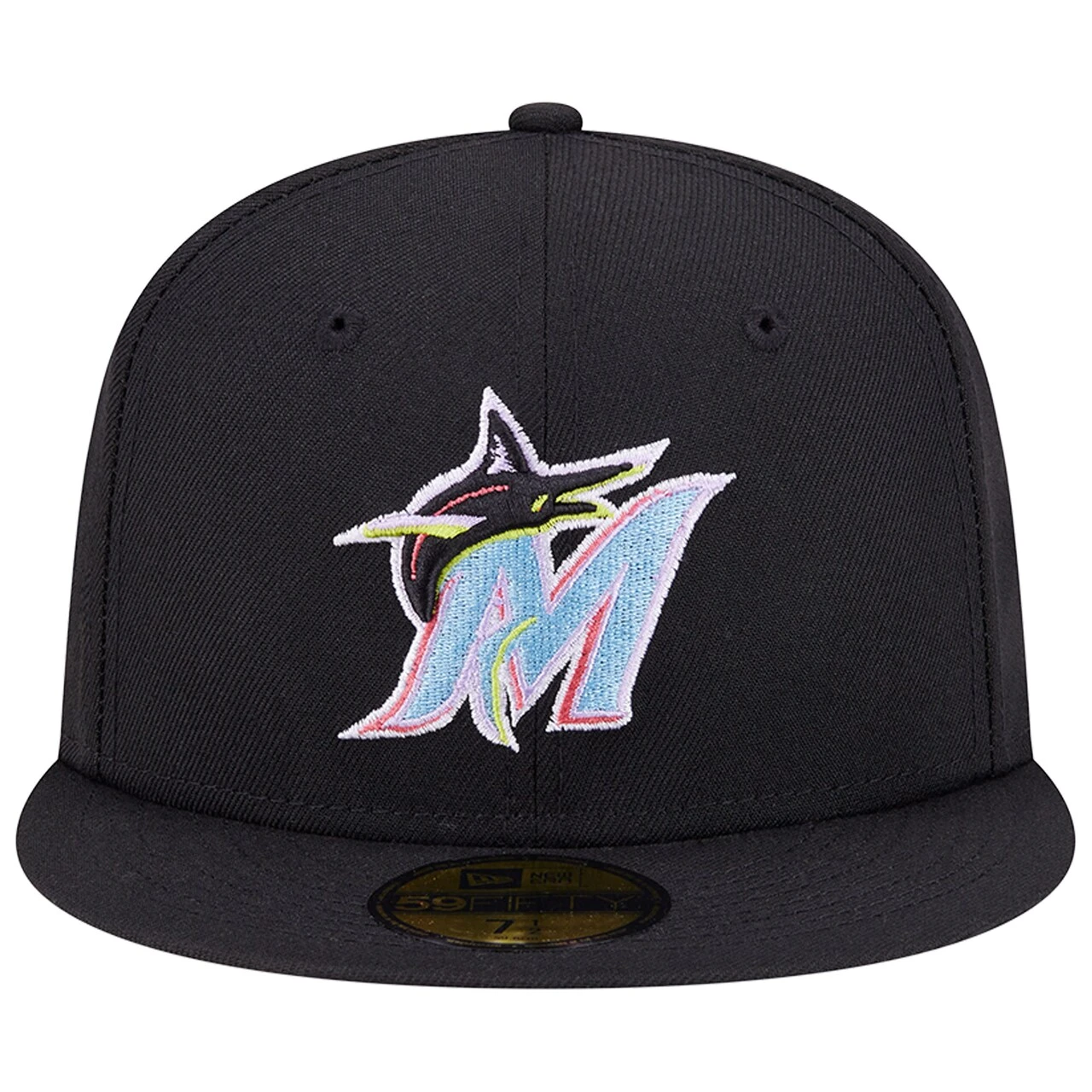 Men's Miami Marlins New Era Black Multi-Color Pack 59FIFTY Fitted Hat - Image 2