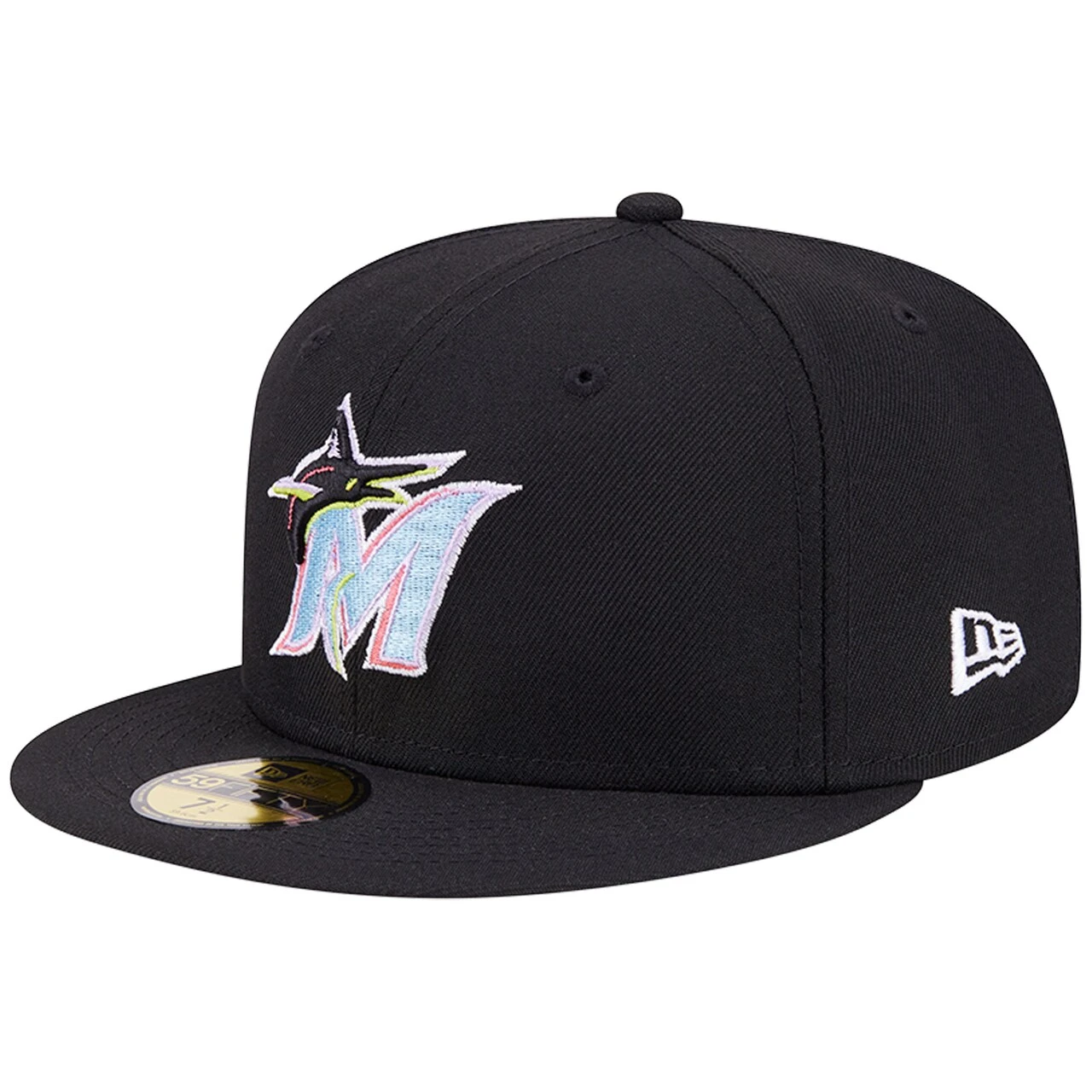 Men's Miami Marlins New Era Black Multi-Color Pack 59FIFTY Fitted Hat - Image 3