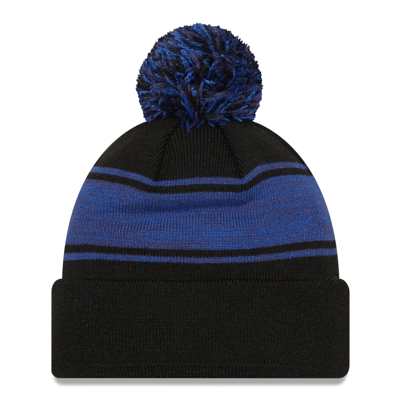 Men's Toronto Blue Jays New Era Black Chilled Cuffed Knit Hat With Pom - Image 2