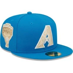 Men's Arizona Diamondbacks New Era Blue Stone 1998 Inaugural Season Undervisor 59FIFTY Fitted Hat