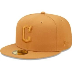 Men's Cleveland Guardians New Era Brown Color Pack 59FIFTY Fitted Hat