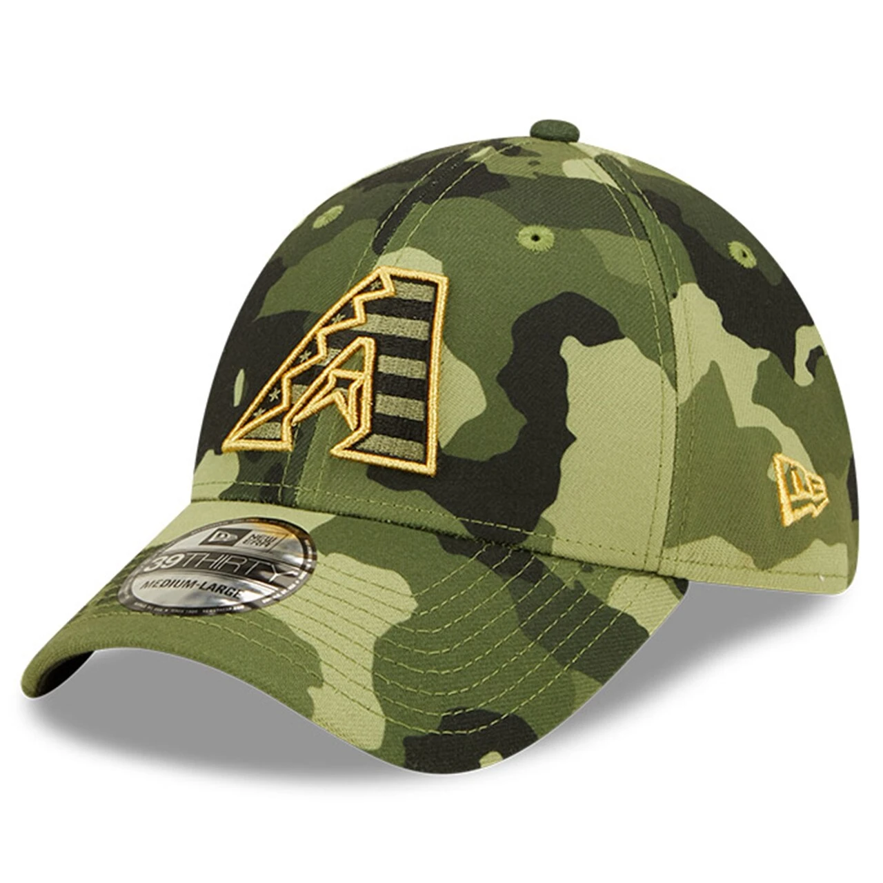 Men's Arizona Diamondbacks New Era Camo 2022 Armed Forces Day 39THIRTY Flex Hat - Image 3