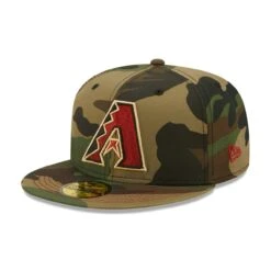 Men's Arizona Diamondbacks New Era Camo Team Color Undervisor 59FIFTY Fitted Hat