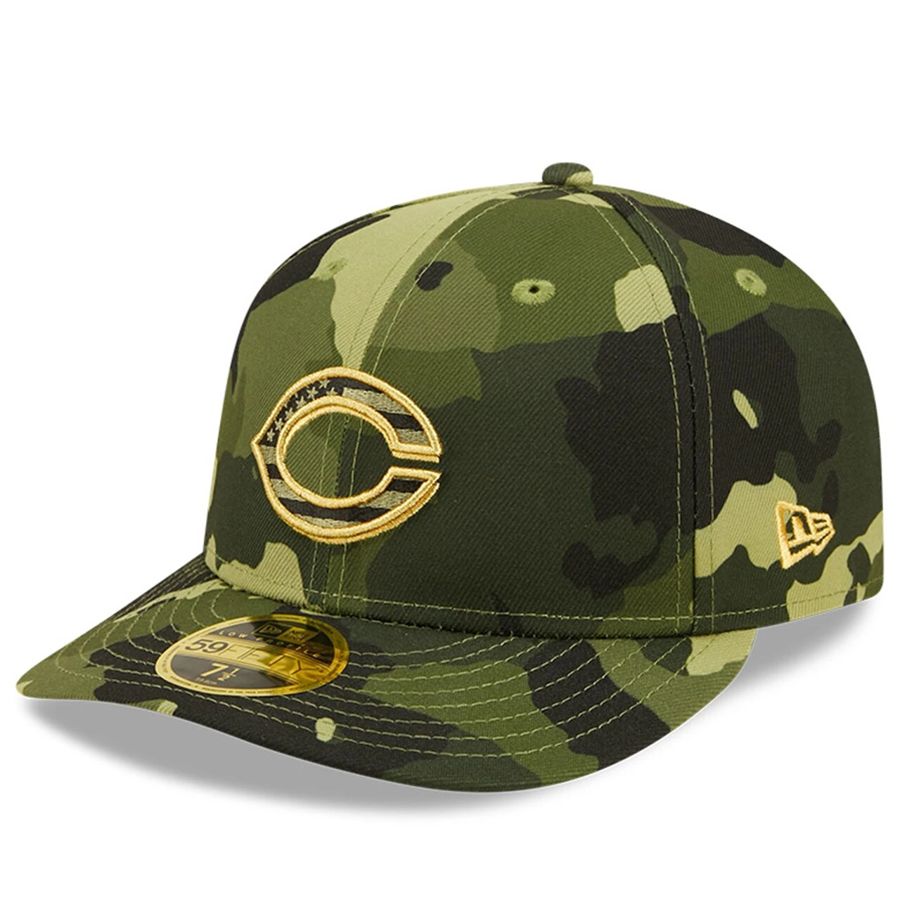 Men's Cincinnati Reds New Era Camo 2022 Armed Forces Day On-Field Low Profile 59FIFTY - Image 3