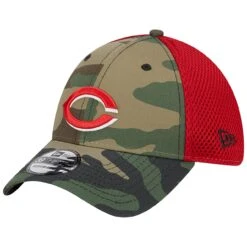 Men's Cincinnati Reds New Era Camo Team Neo 39THIRTY Flex Hat