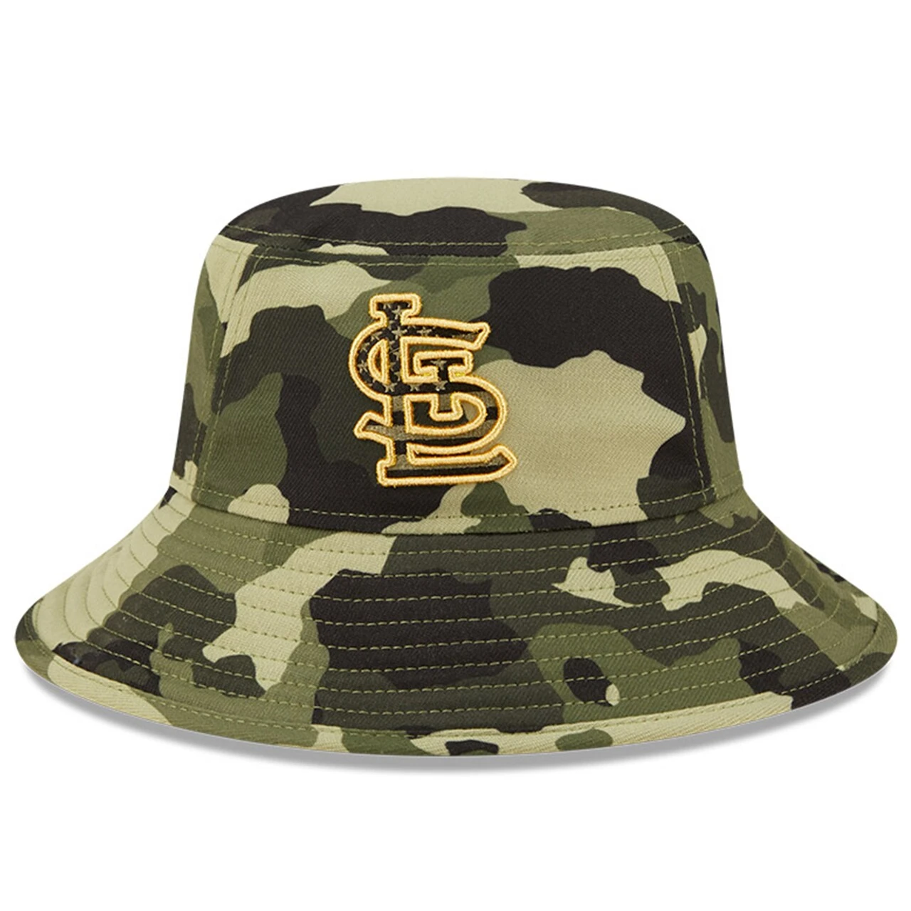 Men's St. Louis Cardinals New Era Camo 2022 Armed Forces Day Bucket Hat - Image 2