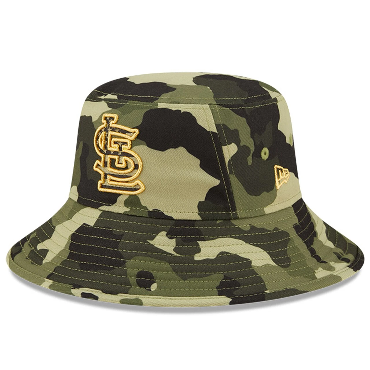 Men's St. Louis Cardinals New Era Camo 2022 Armed Forces Day Bucket Hat - Image 3