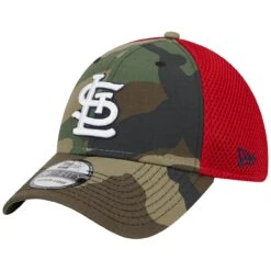 Men's St. Louis Cardinals New Era Camo Team Neo 39THIRTY Flex Hat