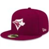 Men's Toronto Blue Jays New Era Cardinal White Logo 59FIFTY Fitted Hat