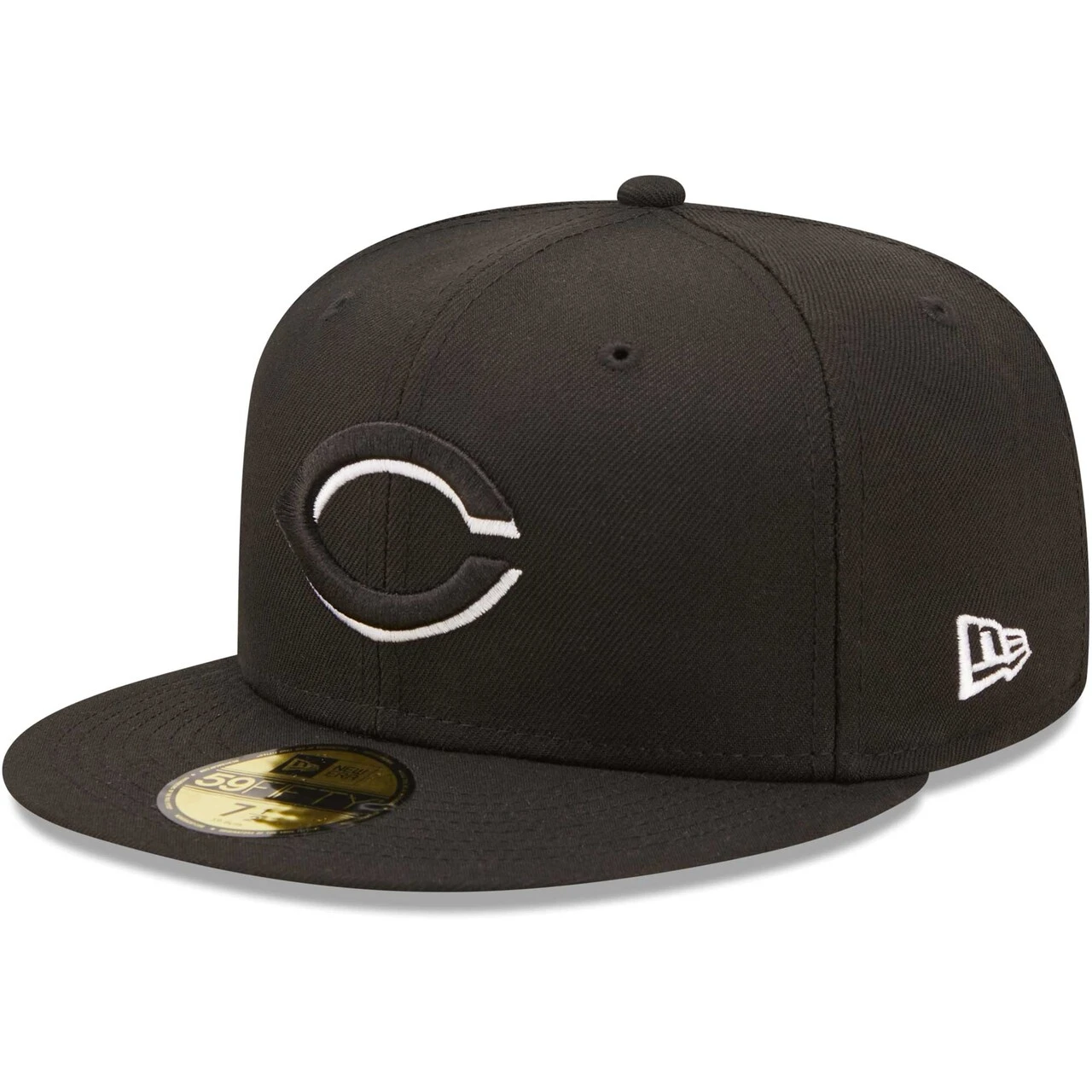 Men's Cincinnati Reds New Era Black On Black Dub 59FIFTY Fitted Hat