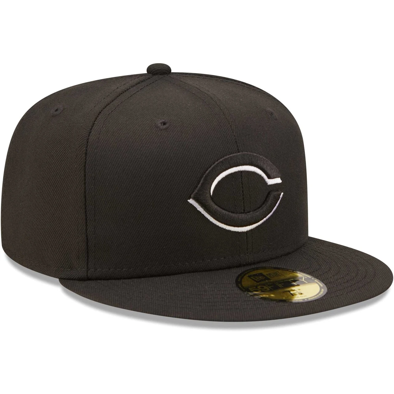Men's Cincinnati Reds New Era Black On Black Dub 59FIFTY Fitted Hat - Image 3