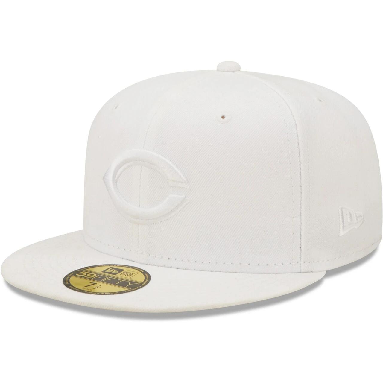 Men's Cincinnati Reds New Era White On White 59FIFTY Fitted Hat