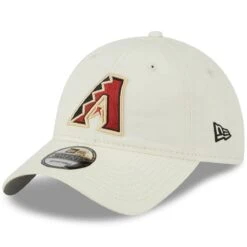 Men's Arizona Diamondbacks New Era Cream Chrome Core Classic 9TWENTY Adjustable Hat